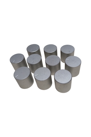 10 Adet Plastik Ses Kontrol Gri Pot Başlığı 20x22mm 6mm D Tip Mile Uygun