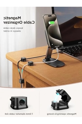 Manyetik Kablo Klipsi Seti, 6'lı Paket İle Kablo Yönetimi Ve Düzenleme Kolaylığı