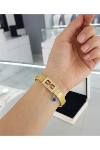 Gram Altın Gold Kadın Çelik Kelepçe Altın - Gümüş - Rose