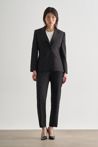 Mizalle Siyah Tek Düğme Klasik Blazer Ceket Siyah