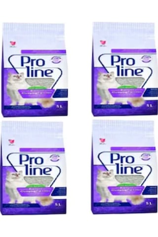 Proline Lavanta Kokulu İnce Taneli Topaklaşan Bentonit Kedi Kumu 4 x 5 L