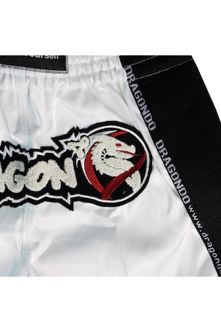 Dragondo Mt3023 Muaythai Şortu Beyaz Beyaz