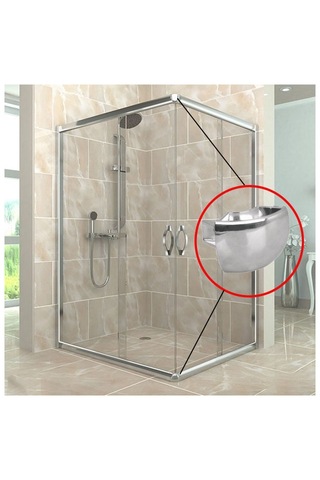 Duşakabin Köşe Plastik Takozu Lüx Seri 2 Adet Krom