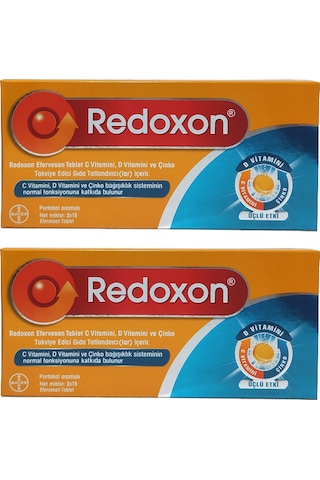 Redoxon 3'Lü Etki C Vitamini D Vitamini Çinko Efervesan 2 x 30 Tablet