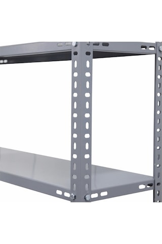 Çelikrafburada 6 Katlı Çelik Galvaniz Arşiv Rafı Depo Rafı Kiler Rafı 43x93x250 Dx51 Kalite Gümüş