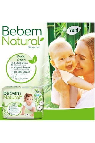 Bebem Bebek Bezi Natural 2 Numara Mini 3 - 6 KG 68 Adet Fırsat Paketi