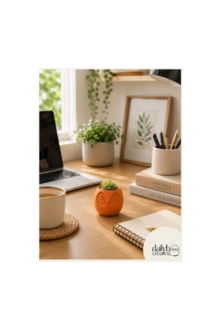 Dekoratif Baykuş Kafası Saksı-bitki,çiçek,kaktüs Ve Sukulent Saksısı-modern Tarz Saksı
