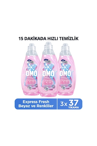 Omo Express Fresh Sensitive Beyaz Ve Renkliler Sıvı Çamaşır Deterjanı 1480ml X3 Diğer