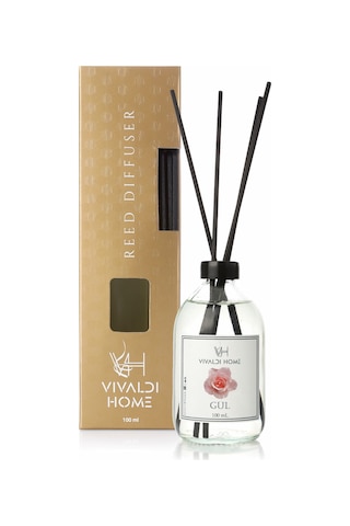 Vivaldi Home Gül Esanslı Çubuklu Oda Kokusu Esansiyel Uçucu Yağ 100 ML