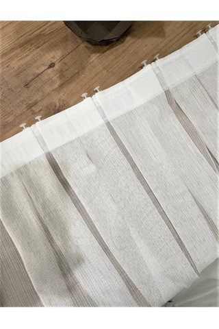 K.d.k Zemin 1x3 Sık Boru Pile Döner Tül Perde BEYAZ