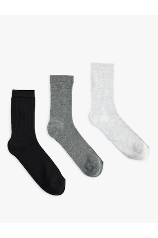 Koton 3'lü Basic Soket Çorap Seti Siyah 6sak80313aa Siyah