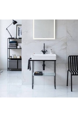 Duravit - Durasquare Tezgah Üstü Lavabo Batarya Banklı 60 Cm Beyaz - 2353600071- Beyaz