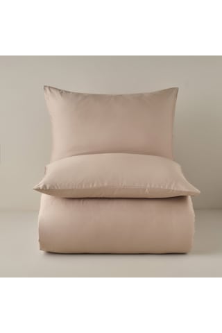 Bella Maison %100 Pamuk Saten Supreme Basic Çift Kişilik Nevresim Seti Vizon 200 x 220 CM Vizon