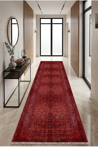Yolluk Halı Kaymaz Taban Yıkanabilir Leke Tutmaz Kilim Özel Ölçü Koridor Halısı 3009 Çok Renkli