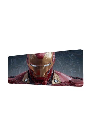 Iron Man Zırh Teknolojik Blueprint 40x90 Cm Oyuncu Mousepad Kaymaz Taban Büyük Boy