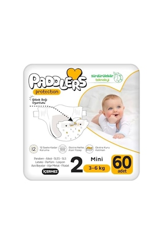 Protection Bebek Bezi 2 Numara Mini 3-6 Kg 60 Adet Jumbo Paket