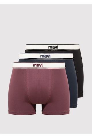 Mavi - 3lü Basic Boxer 0912224-900 Çok Renkli