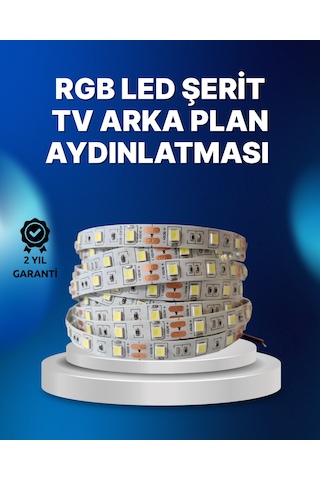 Rf Kumandalı Renk Değiştiren Tv Led Şerit 2mt Renkli
