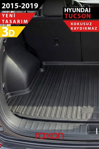 Hyundai Tucson 2015 2019 Uyumlu 3d Bagaj Havuzu Su Geçirmez, Kaymaz, Yüksek Kenarlı
