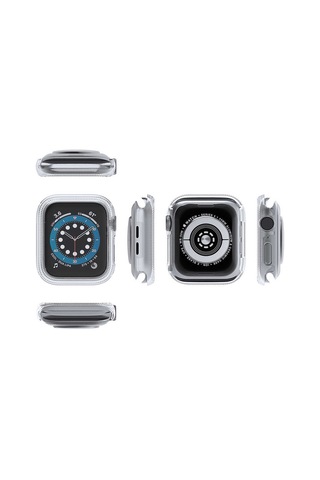 Ekılıf - Apple Uyumlu Watch 38mm - Kasa Ve Ekran Koruyucu Watch Gard 03 - Sarı
