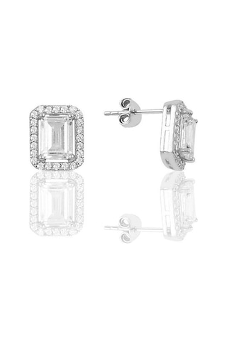 Baget Tektaş Gümüş Küpe Wsk08