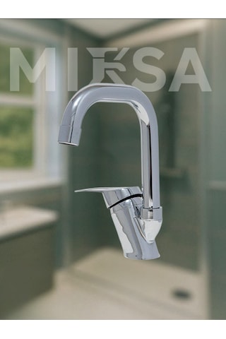 Köşe Borulu Banyo Lavabo Bataryası, Musluğu, Çeşmesi Çift Su Girişli Krom