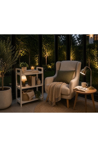 Pema Home %100 Mdf Modern Minimalist 3 Raflı Çok Amaçlı Dekoratif Düzenleyici Kitaplık Beyaz