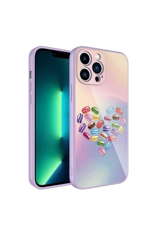 Apple Uyumlu iPhone 12 Pro Max Kılıf Kamera Korumalı Desenli Sert Silikon Zore Epoksi Kapak NO1