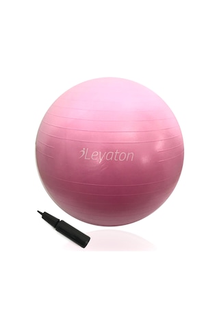 Leyaton Büyük Boy Pilates Topu 65 CM Fuşya Pompa