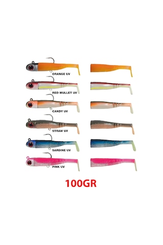 Seabor Lily Shad 12cm 100gr 2+1 Off Shore Silikon Yem Candy Uv