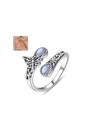 "bohemian Moonstone Ring - Festival Kıyafetleri İçin Zarif Ve Göz Alma İfadesi Takı" Çok Renkli