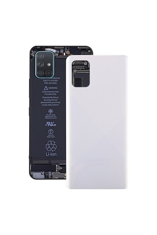 Samsung Galaxy A71 Uyumlu Arka Pil Batarya Kapağı Sm-a715f - Beyaz