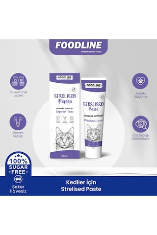 Foodline Kısır Kediler İçin Malt Macun 100 Gr Tüy Yumağı Önleyici