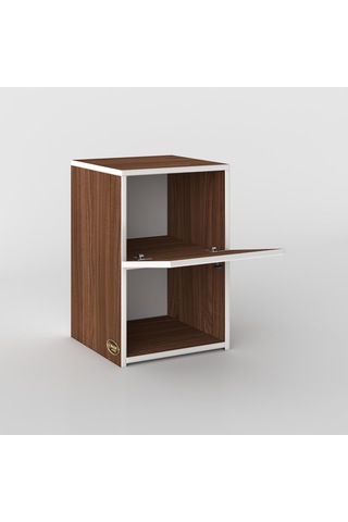 Kenzlife Komodin İzumi Cvz 60 39 39 Komidin Kitaplık Ayakkabılık Kapaklı Arkalıklı Beyaz