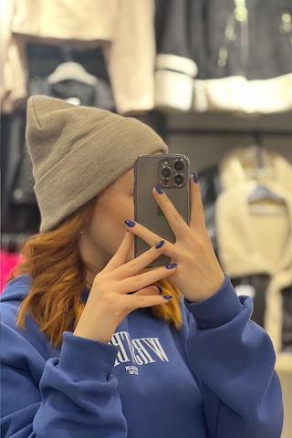 Unisex Kışlık Koyu Çakıl Katlamalı Bere Kahve