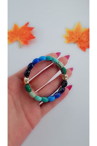 Bhs Life Kadın Lastikli Tasarım Karışık Renkli Bileklik 2 Çok Renkli