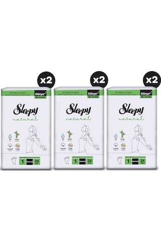 Sleepy Natural Ultra Hassas Normal Hijyenik Ped 3 x 48'li