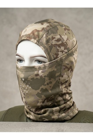 Anadolu Tactical Kamuflaj Desenli Taktik Yüz Maskesi Nefes Alabilir Outdoor Balaklava Yeşil