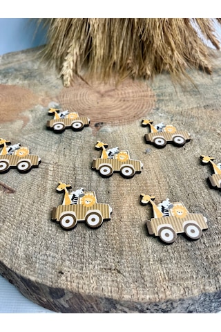 Mr. Home Ahşap Uv Baskılı Safari Figür Magnet