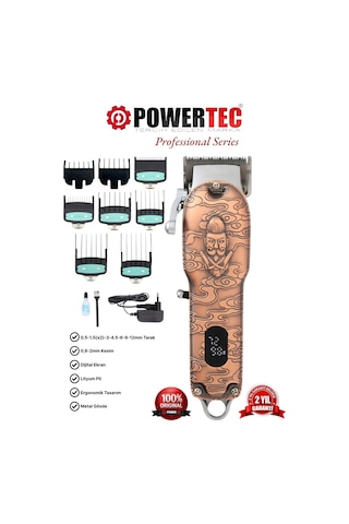 Powertec TR-6700 Dijital Saç Sakal Tıraş Makinesi