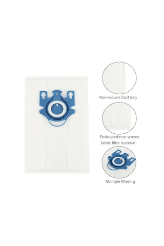 Moveevo Miele Gn Tipi Süpürge Torba 20 Adet - 7 Katlı Sentetik, %99.9 Filtre, S400-s8999 Serileri Uyumlu