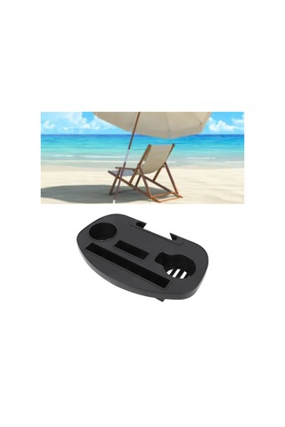 Wezone Abs Malzeme Çok Amaçlı Tersine Sandalye Tepsisi - 39x25cm Büyük Kapasite, Telefon Ve Bardak Tutucu, Kamp Ve Plaj İçin Uygun