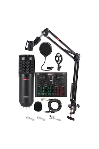 Lastvoice Bm800 Live Set Efektli Ses Kartı Mikrofon Stand Kayıt Canlı Yayın Seti Pc Ve Telefon
