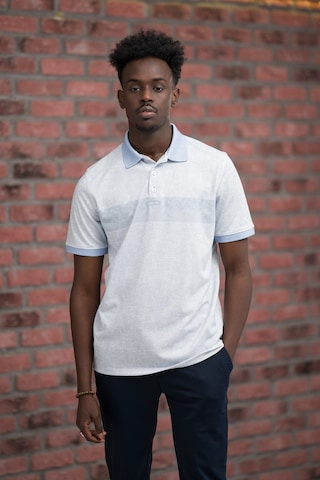 Advante Regular Fit Likralı Çizgili Polo Yaka T-shirt Mavi