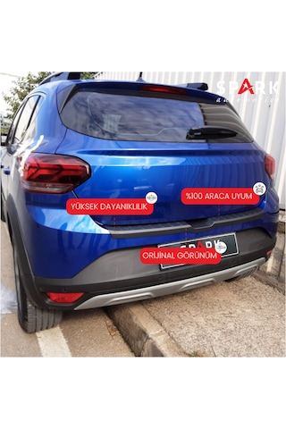 Dacia Sandero 2021- Yılı Ve Sonrası Uyumlu Arka Tampon Eşiği Mat Siyah