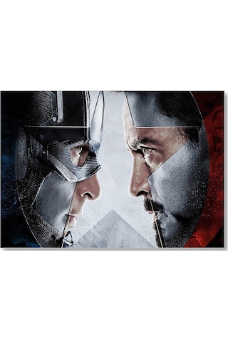 Cakasepetim Marvel Avengers İç Savaşı Kaptan Amerika Görseli Ahşap Mdf Tablo