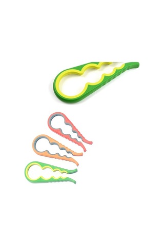 Pazly 4'lü Ev Açacak Seti - Kaymaz Tutma, Dayanıklı Gümüş, Kullanışlı, Evde Kolay Kullanım Gümüş