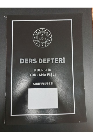 Ders Defteri 8 Derslik Yoklama Fişli