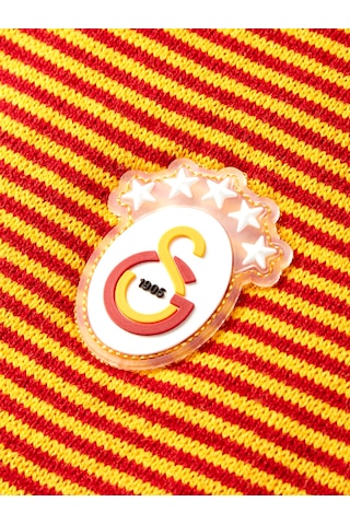 Gsstore Galatasaray Kadın Triko Atkı K252205 Sarı - Kırmızı