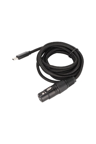 Kosona Type C'den Xlr Dişi Mikrofon Kablosu - 48khz Yüksek Örnekleme Oranı, Hıfı Ses Kalitesi, 3m Uzunluk, Plug & Play - Bilgisayar, Telefon, Tablet Uyumlu